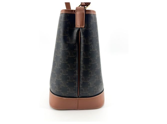 Céline Celine Bucket Triomphe Coated Canvas Small - vista 4