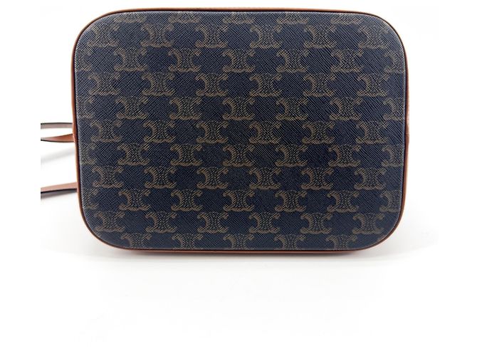 Céline Celine Bucket Triomphe Coated Canvas Small - vista 7