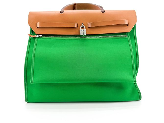 Hermès Hermes Herbag Toile and Leather PM - vista 2