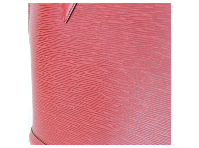 Borsa Tote Louis Vuitton in pelle Epi rossa - vista 12
