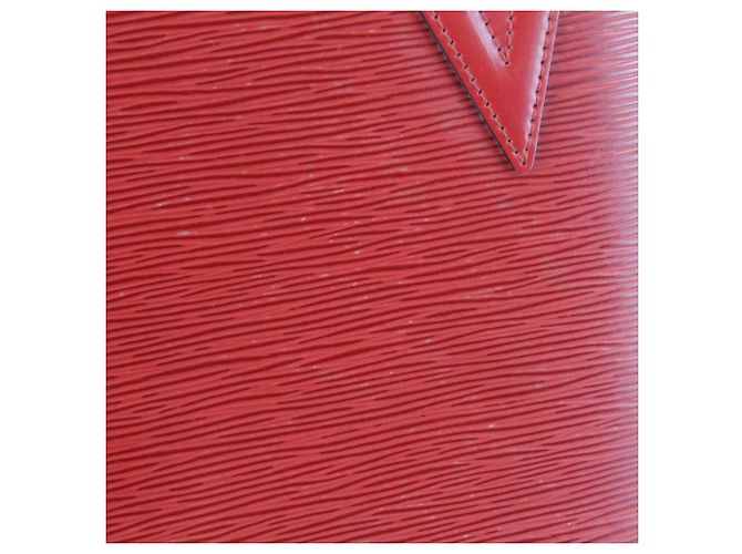 Borsa Tote Louis Vuitton in pelle Epi rossa - vista 13