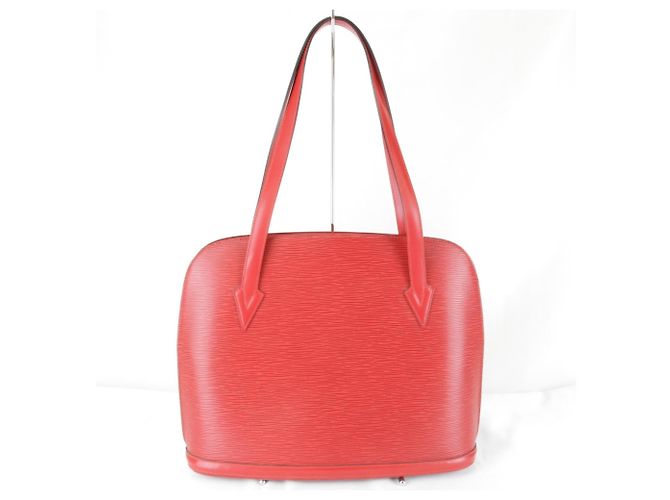 Borsa Tote Louis Vuitton in pelle Epi rossa - vista 2