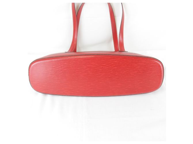 Borsa Tote Louis Vuitton in pelle Epi rossa - vista 7