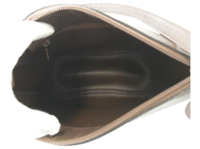 Borsa a tracolla Burberry in pelle e tela - vista 12