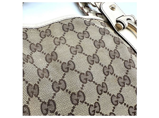 Borsa Tote Gucci GG Canvas beige - vista 14