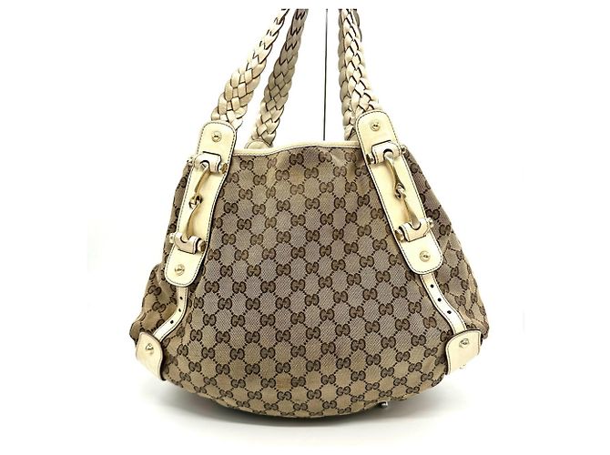 Borsa Tote Gucci GG Canvas beige - vista 2