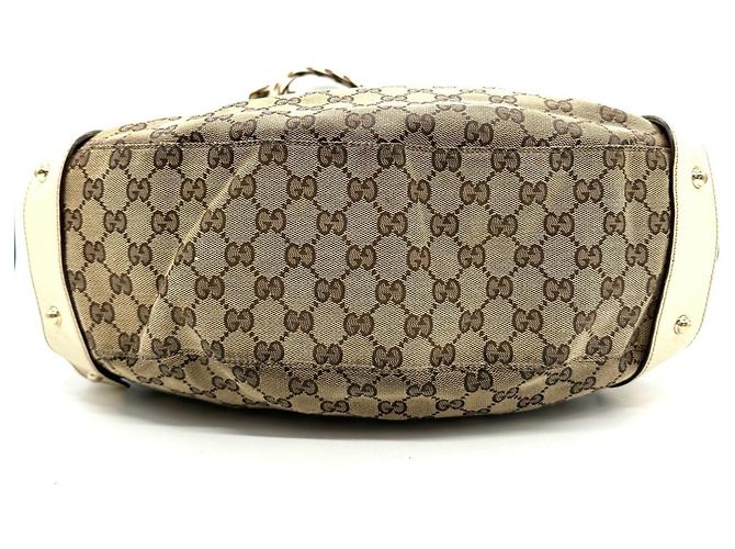 Borsa Tote Gucci GG Canvas beige - vista 3