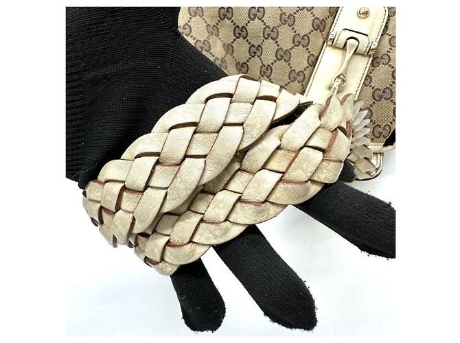 Borsa Tote Gucci GG Canvas beige - vista 7