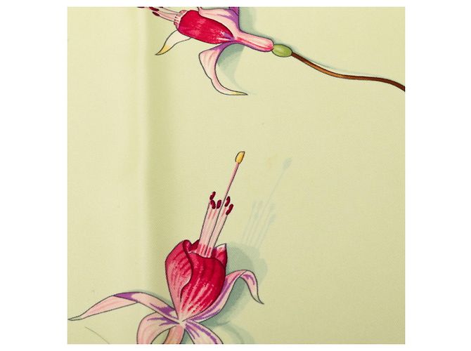 Hermès Foulard di seta Hermes Carre 90 Fleurs De Fuchsia - vista 5