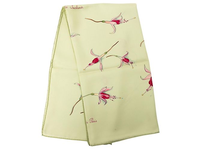 Hermès Foulard di seta Hermes Carre 90 Fleurs De Fuchsia - vista 8