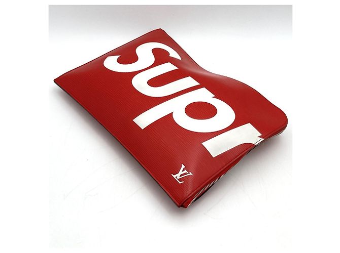 Borsa a pochette Louis Vuitton x Supreme in pelle Epi - vista 2