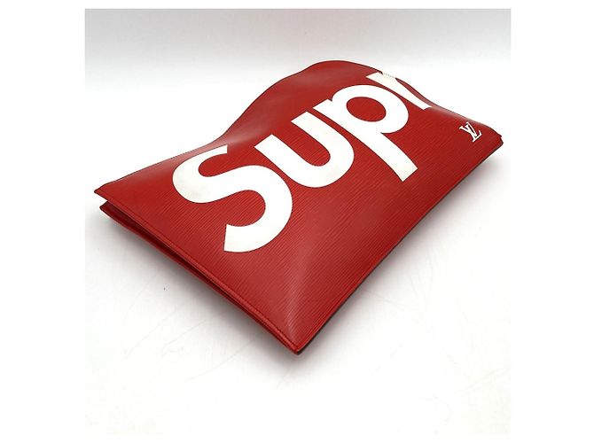 Borsa a pochette Louis Vuitton x Supreme in pelle Epi - vista 3