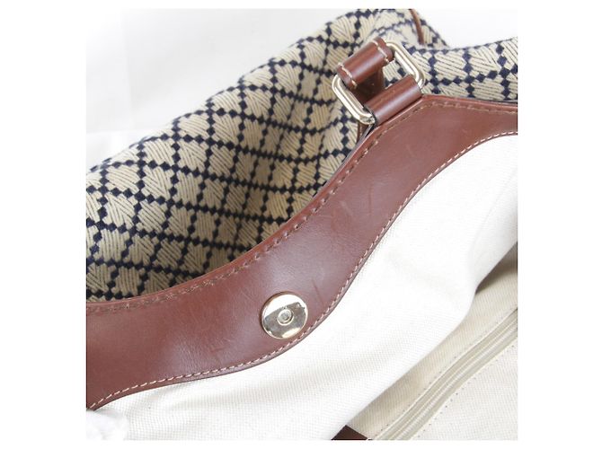 Borsa Gucci Beige in Pelle e Tela - vista 11