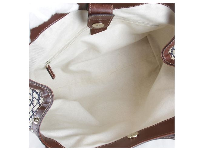 Borsa Gucci Beige in Pelle e Tela - vista 12