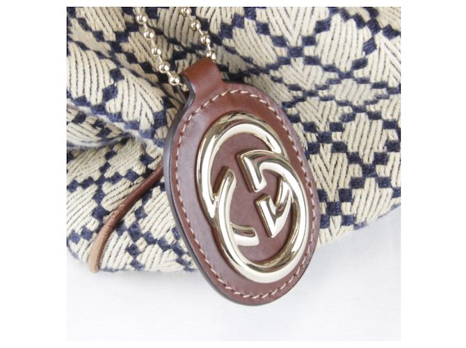 Borsa Gucci Beige in Pelle e Tela - vista 14
