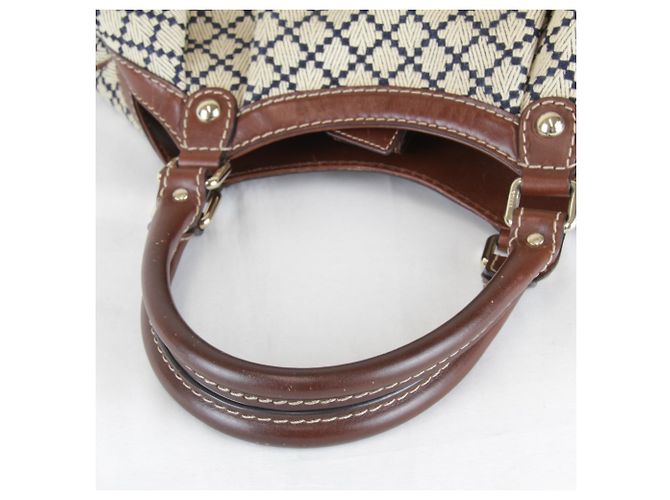 Borsa Gucci Beige in Pelle e Tela - vista 8