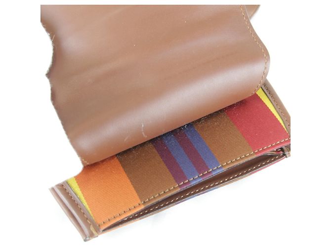Céline Borsa a tracolla Celine in tela e pelle marrone - vista 13