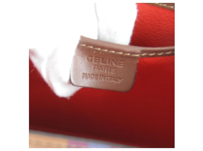 Céline Borsa a tracolla Celine in tela e pelle marrone - vista 15