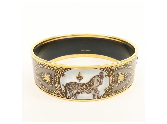 Hermès Brazalete Hermes Bangle Printed Enamel Wide - vista 2
