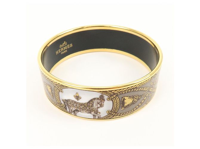 Hermès Brazalete Hermes Bangle Printed Enamel Wide - vista 3