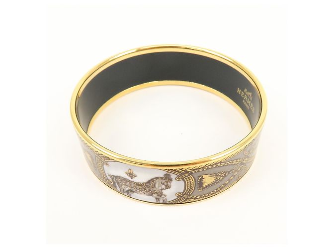 Hermès Brazalete Hermes Bangle Printed Enamel Wide - vista 4