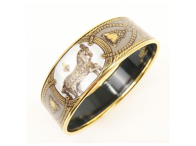 Hermès Brazalete Hermes Bangle Printed Enamel Wide - vista 6