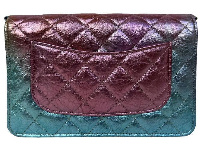 Wallet On Chain Chanel WOC Portafoglio pelle di capra arcobaleno - vista 13