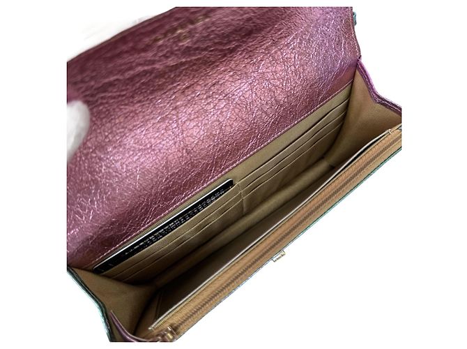 Wallet On Chain Chanel WOC Portafoglio pelle di capra arcobaleno - vista 8