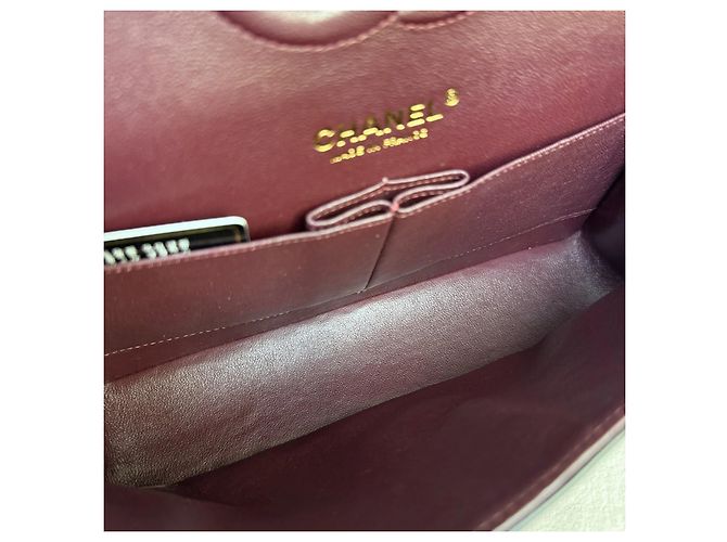 Chanel Classic Double Flap Medium Nero Pelle Agnello - vista 10