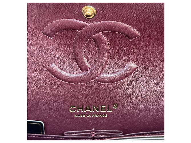 Chanel Classic Double Flap Medium Nero Pelle Agnello - vista 11