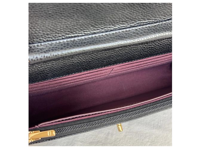 Wallet On Chain Chanel WOC Portafoglio con catena Pelle Caviar Nera - vista 14