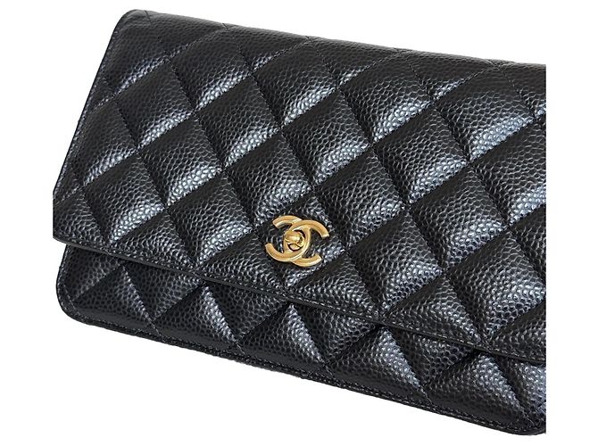 Wallet On Chain Chanel WOC Portafoglio con catena Pelle Caviar Nera - vista 2