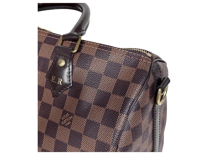 Louis Vuitton Speedy 30 Bandoulière Damier Ebene - vista 7