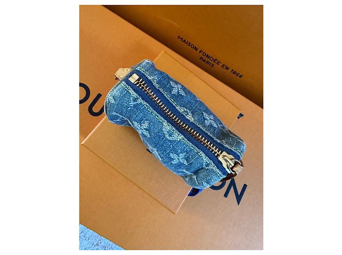 Pochette Speedy Louis Vuitton Monogram Denim - vista 3