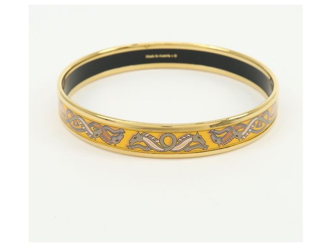 Hermès Bracciale Hermes Bangle in smalto stampato sottile - vista 2