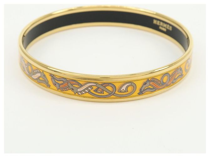 Hermès Bracciale Hermes Bangle in smalto stampato sottile - vista 3