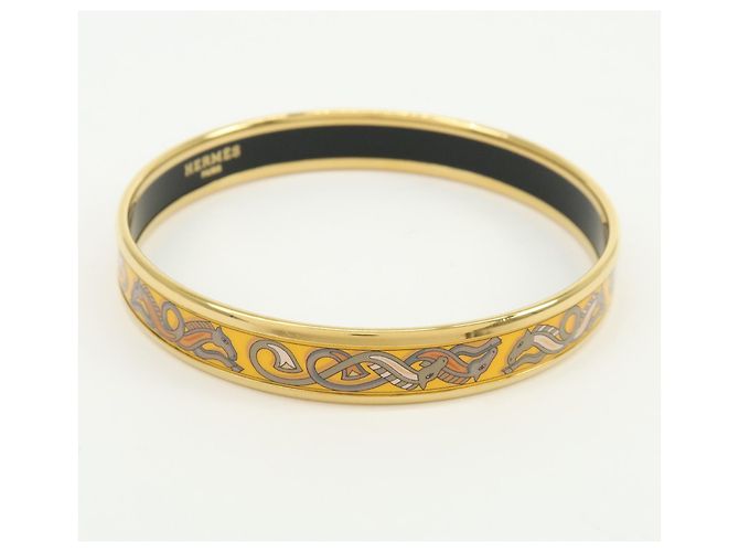 Hermès Bracciale Hermes Bangle in smalto stampato sottile - vista 4