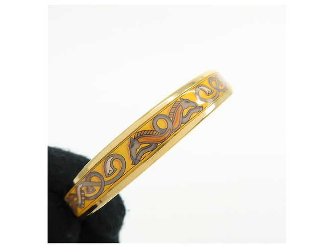 Hermès Bracciale Hermes Bangle in smalto stampato sottile - vista 7
