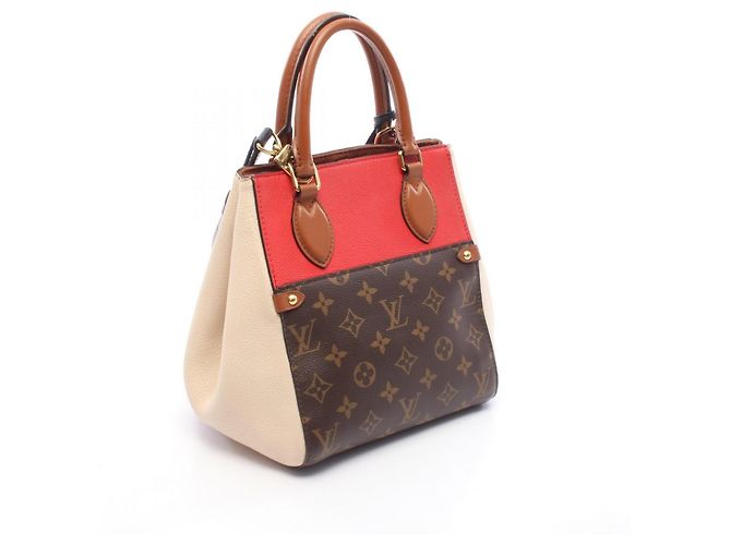 Louis Vuitton Fold Tote PM Monogram Cerise Crème Noir - vista 2