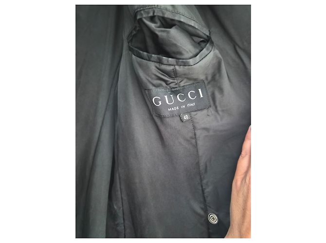 Trench Gucci Negro de Nylon - vista 13