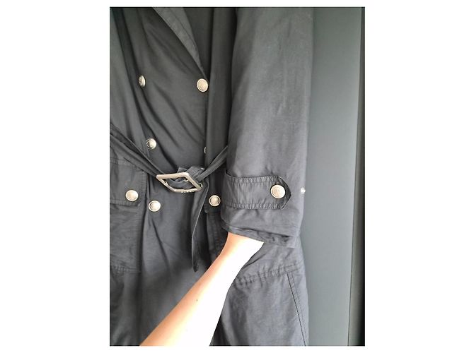 Trench Gucci Negro de Nylon - vista 7