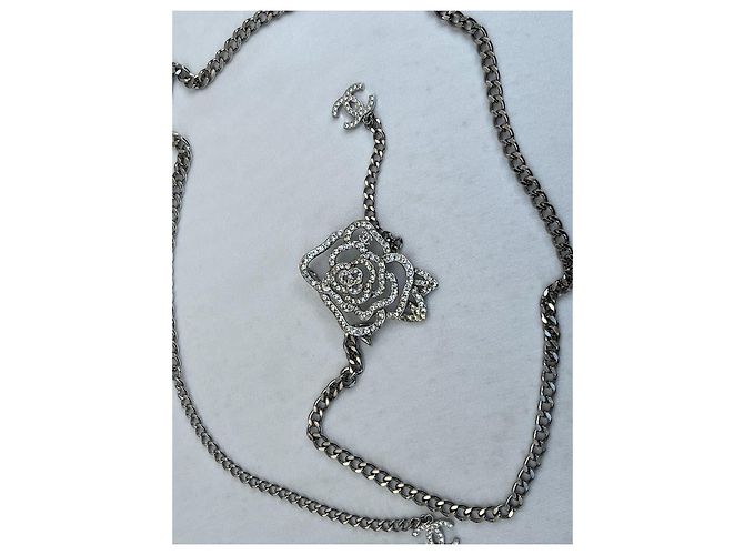 Chanel Camélia Gürtel aus silbernem Metall - Ansicht 5
