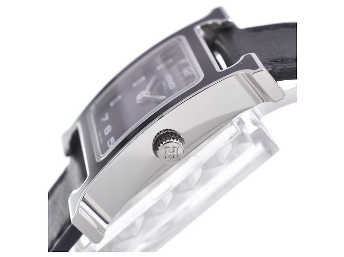 Hermès Hermes Heure H Quartz Plattiertes Metall und Leder 21 - Ansicht 2