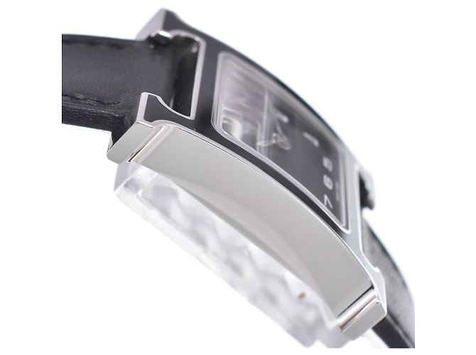 Hermès Hermes Heure H Quartz Plattiertes Metall und Leder 21 - Ansicht 3