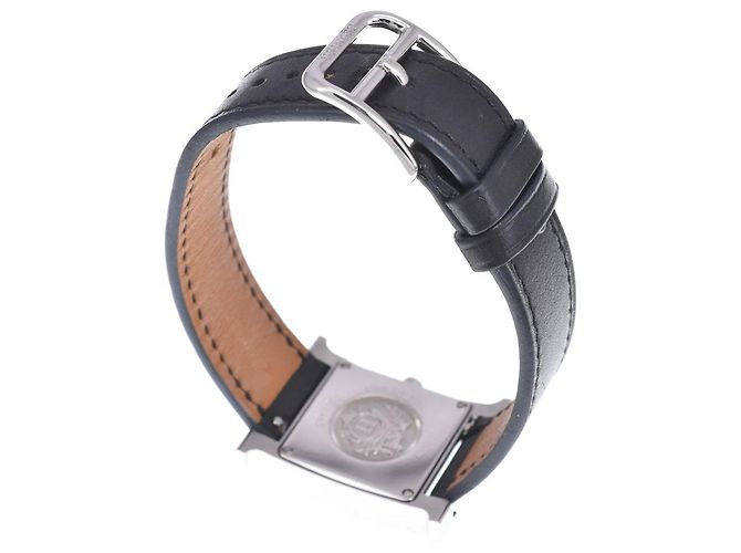 Hermès Hermes Heure H Quartz Plattiertes Metall und Leder 21 - Ansicht 4