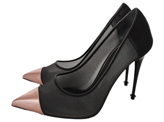 Paio di décolleté Tom Ford nere con punta rosa - vista 7