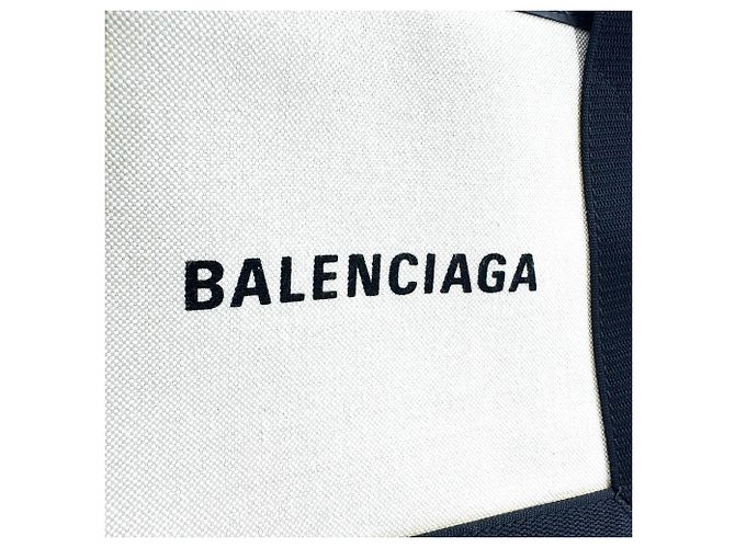 Balenciaga Navy Cabas Canvas with Leather XS - vista 6