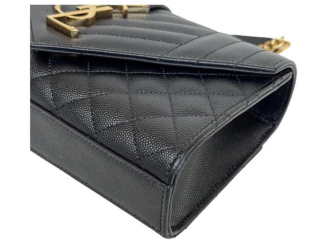 Autre Marque Saint Laurent Borsa Envelope Flap Small Nero - vista 4