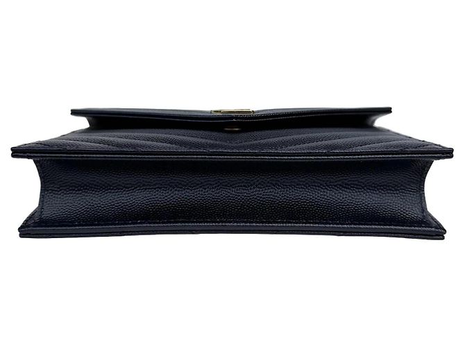 Autre Marque Saint Laurent Cassandre Envelope Wallet on Chain - Nero - vista 6