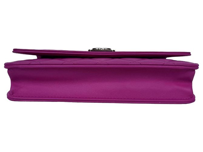 Chanel Le Boy WOC Portafoglio con Catena Nappa Rosa - vista 5